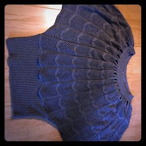 Beautiful gray crocheted top from Anthropologie.